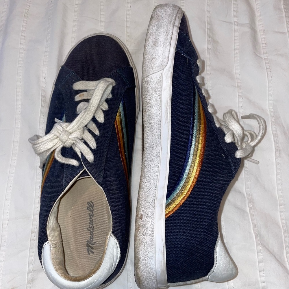Women's Sidewalk Low-Top Sneakers in Rainbow Embroidered Canvas
